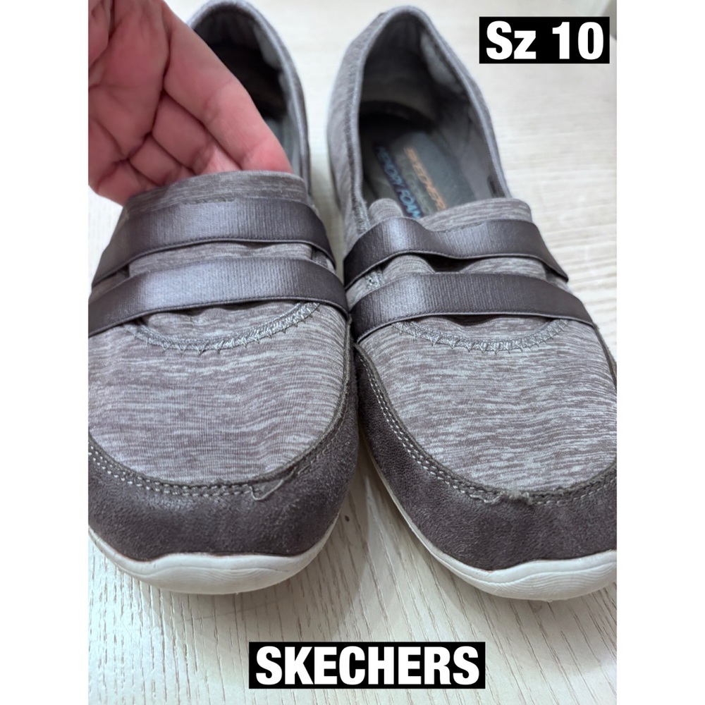 Skechers Gray Air-Cooled Memory Foam Sneakers Brand New
